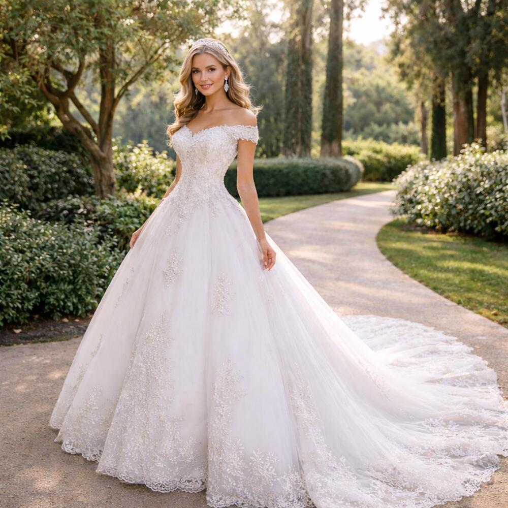 Mary’s Bridal Couture Ball Gown – NWOT – MSRP $2,400 – Removable Cathedral Train